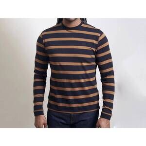 NEW LEFT COAST TEE palisades awning stripe long sleeve peruvian cotton tee shirt